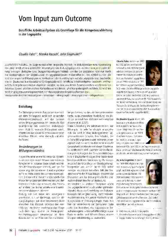 Vorschauseite 1: Vom Input zum Outcome