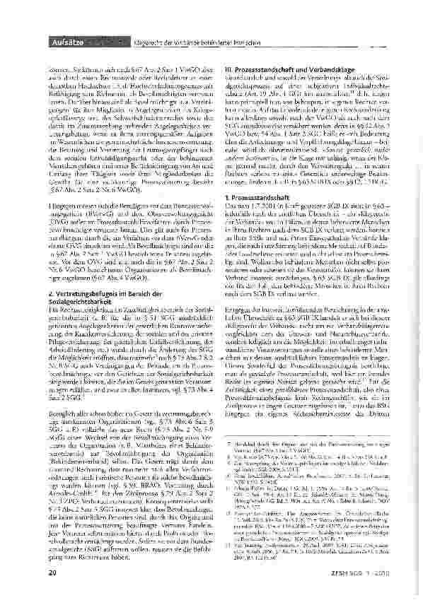Vorschauseite 2: Prozessführungsbefugnis und Klagerecht der Verbände behinderter Menschen nach SGB IX und Behindertengleichstellungsgesetz