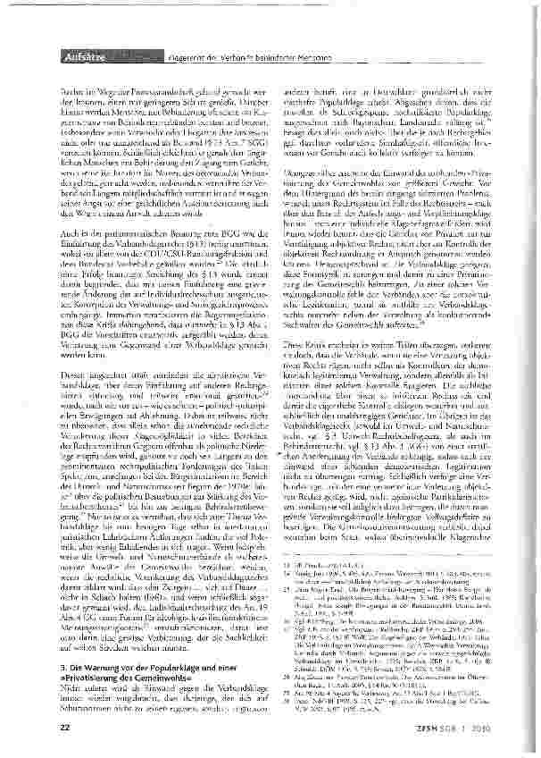 Vorschauseite 4: Prozessführungsbefugnis und Klagerecht der Verbände behinderter Menschen nach SGB IX und Behindertengleichstellungsgesetz