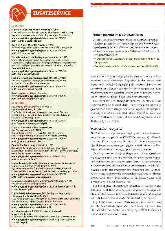 Vorschauseite 2: Qualitätsmanagementsysteme für Physio-und Ergotherapiepraxen