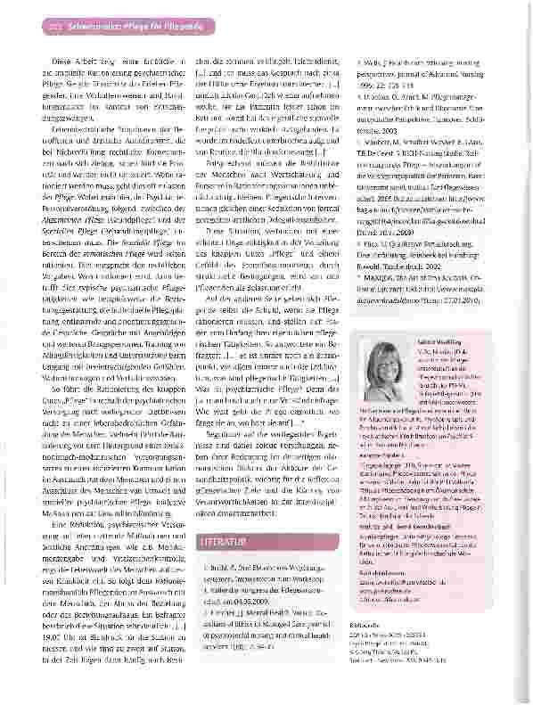 Vorschauseite 5: Rationierung in der psychiatrischen Pflege