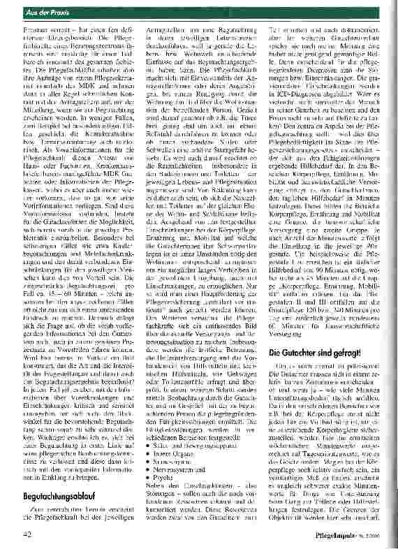 Vorschauseite 2: Was macht eigentlich die Pflege beim MDK?