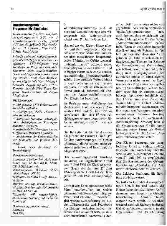 Vorschauseite 2: Apotheker für Arzneimittelinformation