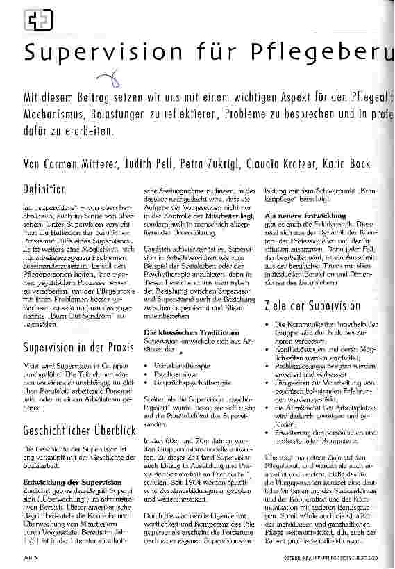 Vorschauseite 1: Supervision für Pflegeberufe