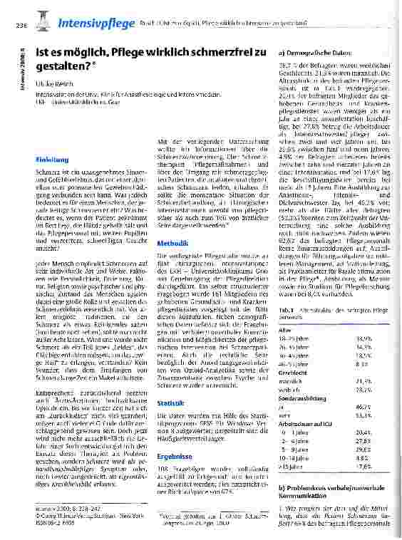 Vorschauseite 1: Ist es möglich, Pflege wirklich schmerzfrei zu gestalten?