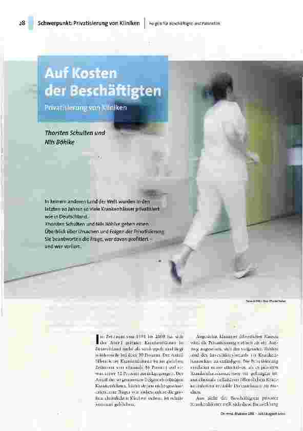 Vorschauseite 2: Auf Kosten der Beschäftigten