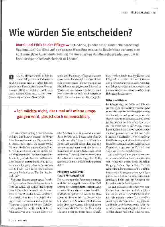 Vorschauseite 1: Wie würden Sie entscheiden?