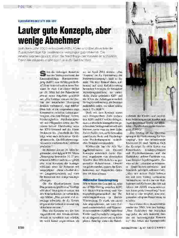 Vorschauseite 1: Lauter gute Konzepte, aber wenige Abnehmer