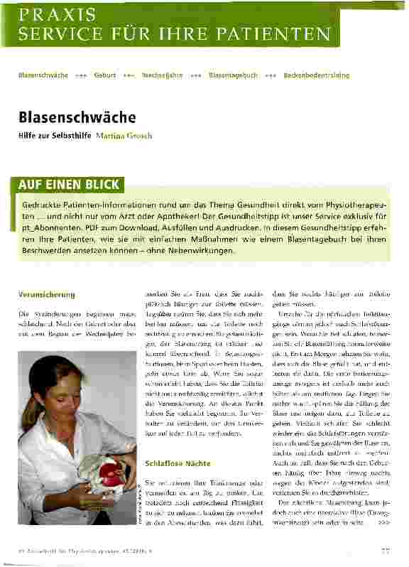 Vorschauseite 1: Blasenschwäche