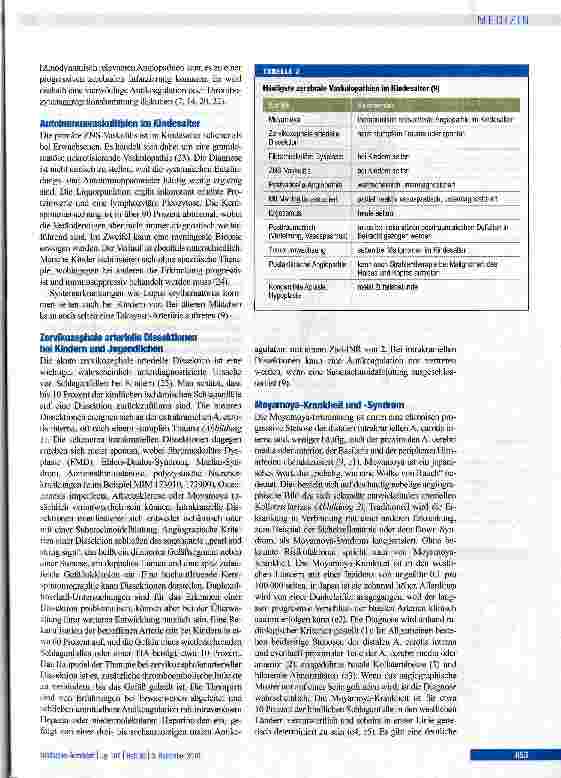 Vorschauseite 3: Zerebrale Angiopathien als Ursache von ischämischen Schlaganfällen im Kindesalter