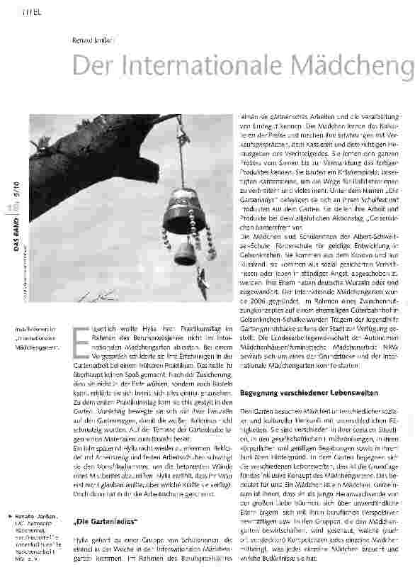 Vorschauseite 1: Der Internationale Mädchengarten
