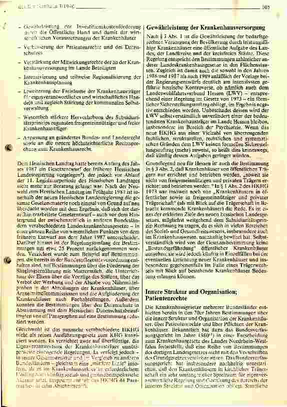 Vorschauseite 2: Das Hessische Krankenhausgesetz 1990 (HKHG)