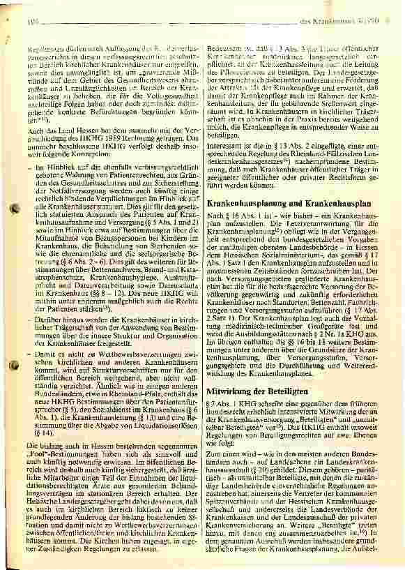 Vorschauseite 3: Das Hessische Krankenhausgesetz 1990 (HKHG)