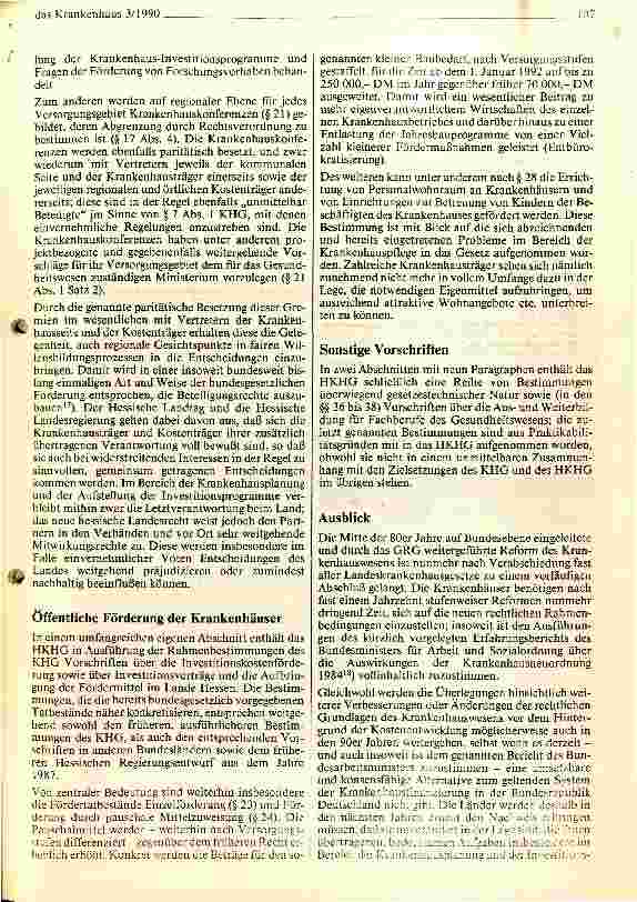 Vorschauseite 4: Das Hessische Krankenhausgesetz 1990 (HKHG)