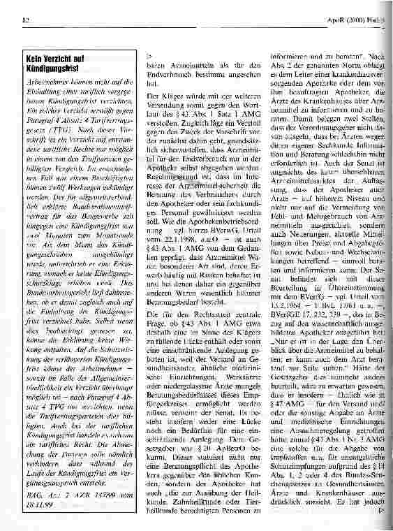 Vorschauseite 4: Keine Versendung apothekenpflichtiger Arzneimittel OVG NRW - Urteil vom 26. August 1999 - 13 A 202/99 - (nicht rechtskräftig)