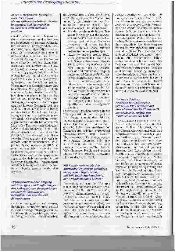 Vorschauseite 2: Integrative Leibund Bewegungstherapie