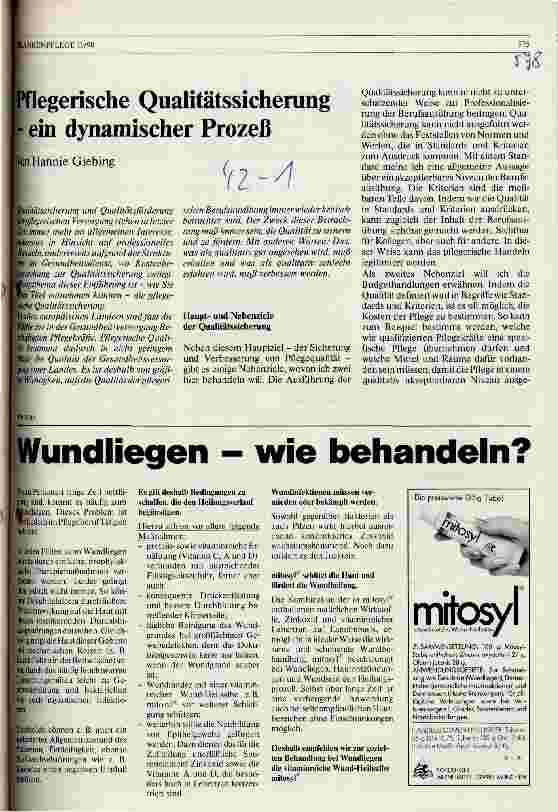 Vorschauseite 1: Pflegerische Qualitätssicherung - ein dynamischer Prozeß