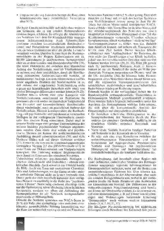 Vorschauseite 6: Einsatzrealität eines städtischen Notarztdienstes Medizinisches Spektrum und lokale Einsatzverteilung