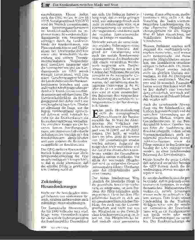 Vorschauseite 3: Das Krankenhaus zwischen Markt und Staat
