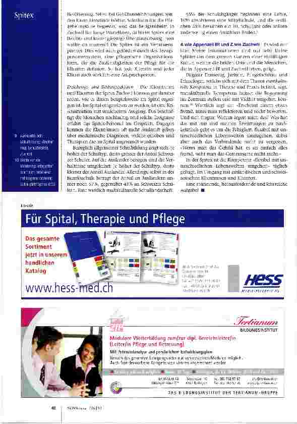 Vorschauseite 4: Multikulturelle Spitex von A bis Z