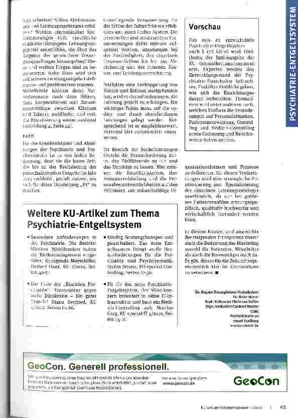 Vorschauseite 6: Bereit für die Psych-DRGs?