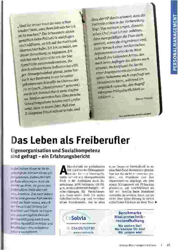 Vorschauseite 1: Das Leben als Freiberufler