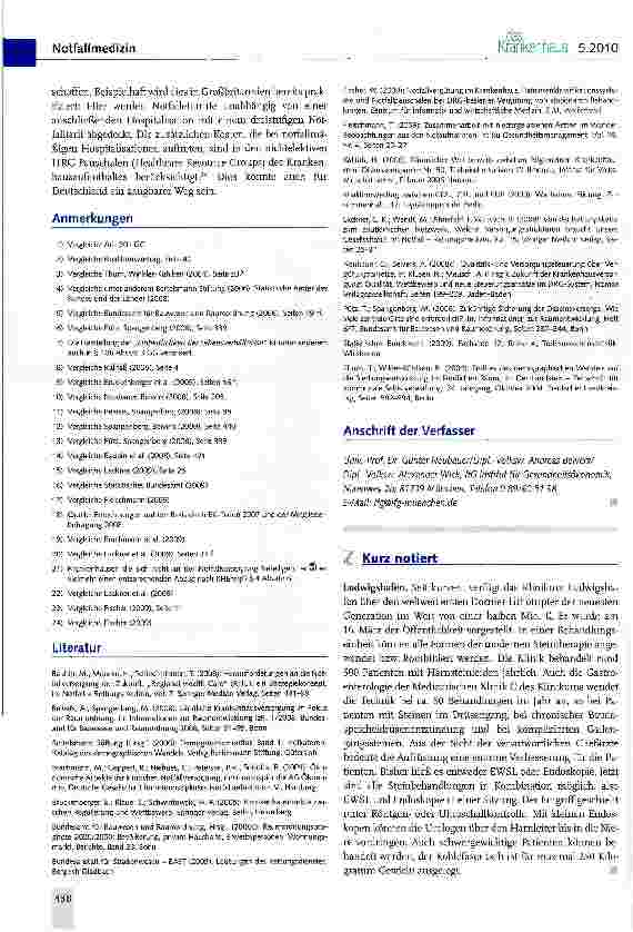 Vorschauseite 5: Qualitätsund Effizienzsteigerung in der Notfallversorgung durch integrierte Leitstellen