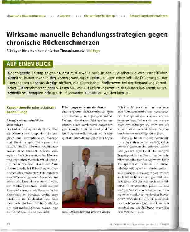 Vorschauseite 1: Wirksame manuelle Behandlungsstrategien gegen chronische Rückenschmerzen