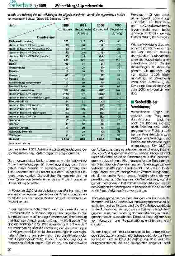 Vorschauseite 4: Die Förderung der Weiterbildung in der Allgemeinmedizin Erste Erfahrungen aus dem stationären Sektor