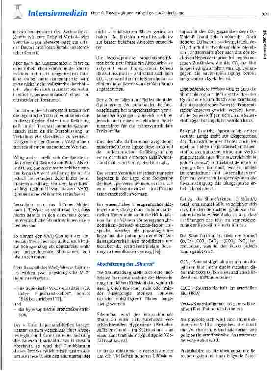 Vorschauseite 4: Physiologie und Pathophysiologie der Lunge in der operativen Intensivmedizin