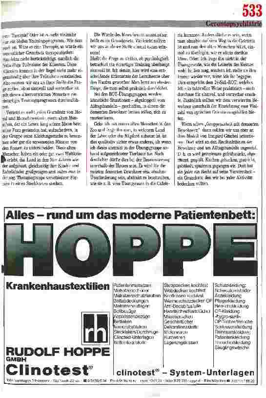 Vorschauseite 2: Ein Plädoyer, Für ein Recht auf Verwirrtheit, Realitätsorientierungstraining mit alten Menschen verletzt manchmal die Würde
