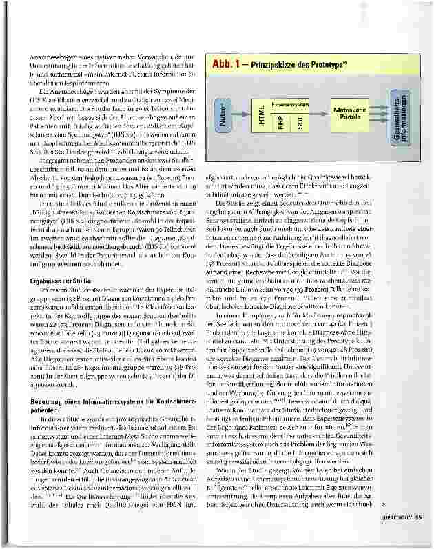 Vorschauseite 2: Evaluation eines Informationssystems für Kopfschmerzpatienten