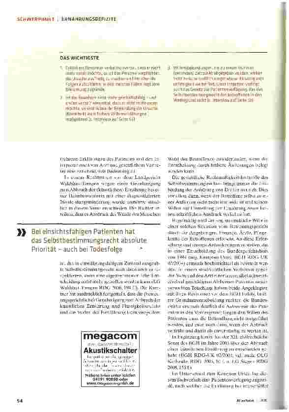 Vorschauseite 3: Wenn Bewohner weder essen noch trinken