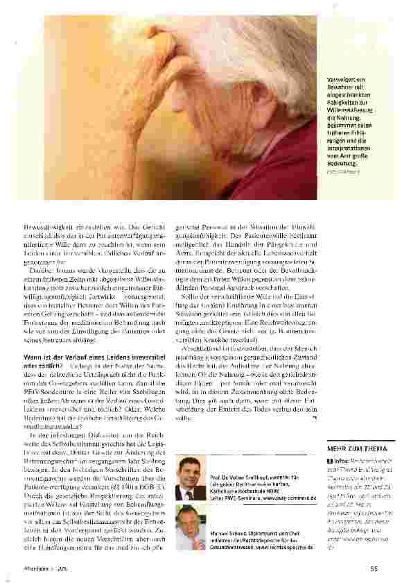 Vorschauseite 4: Wenn Bewohner weder essen noch trinken