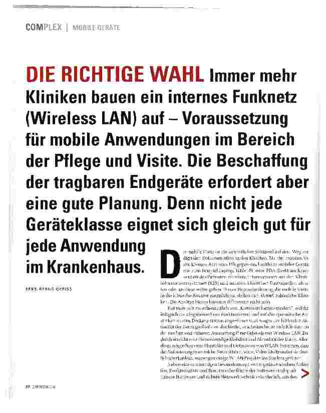 Vorschauseite 1: DIE RICHTIGE WAHL
