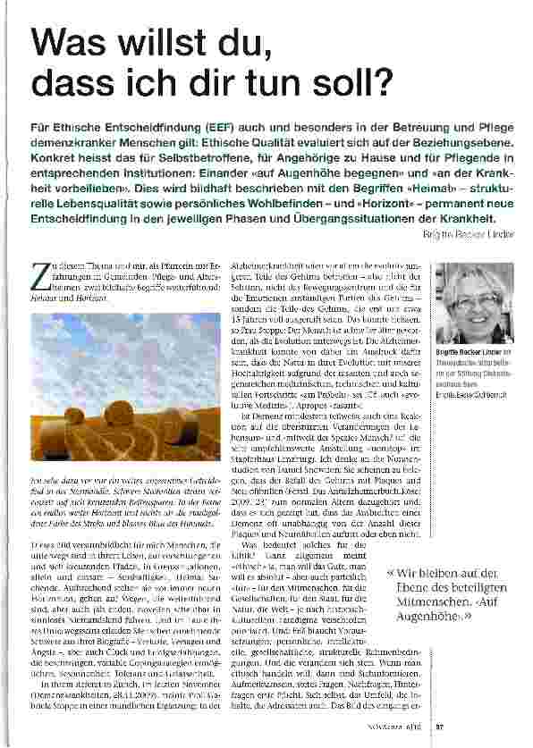 Vorschauseite 1: Was willst du, dass ich dir tun soll?