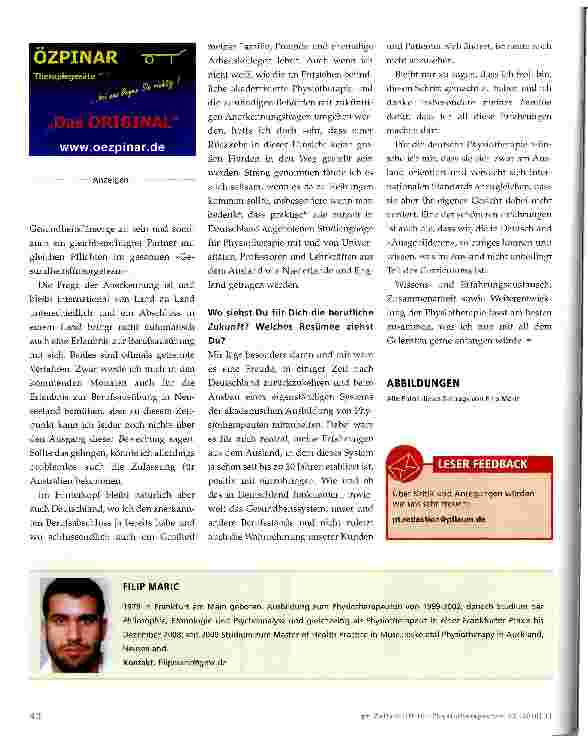 Vorschauseite 4: Master of Health Practice / of Health Science in Musculoskeletal Physiotherapy