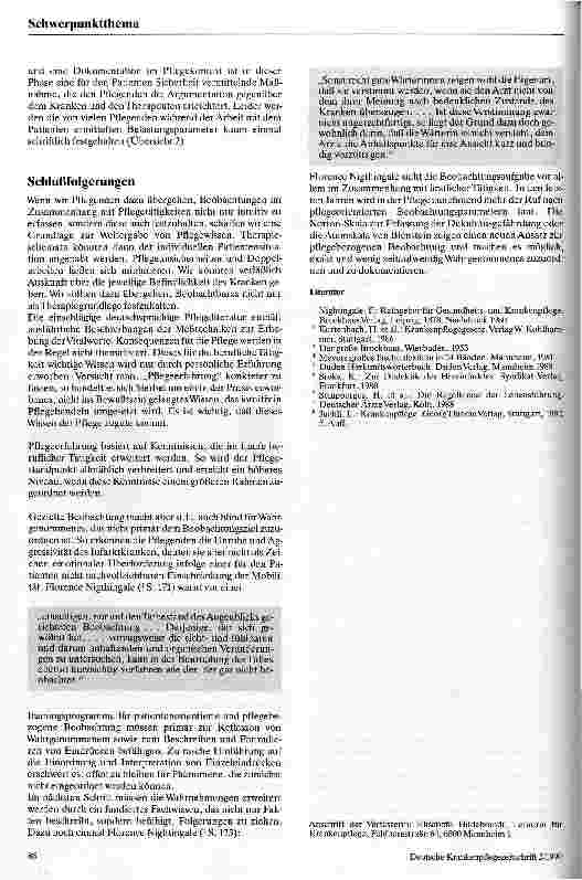Vorschauseite 5: Die Bedeutung der Patientenbeobachtung für die Pflege