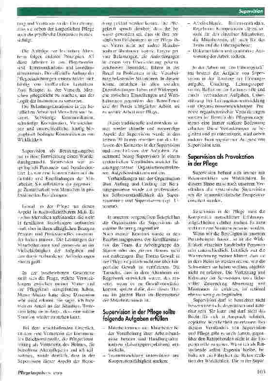 Vorschauseite 2: Supervision als Klärungsprozess auch im Pflegeberuf