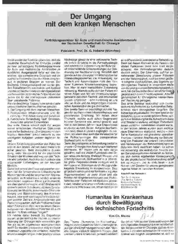 Vorschauseite 1: Humanitas im Krankenahaus durch Bewältigung des technischen Fortschritts