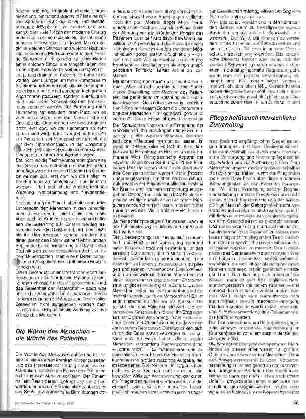 Vorschauseite 2: Humanitas im Krankenahaus durch Bewältigung des technischen Fortschritts