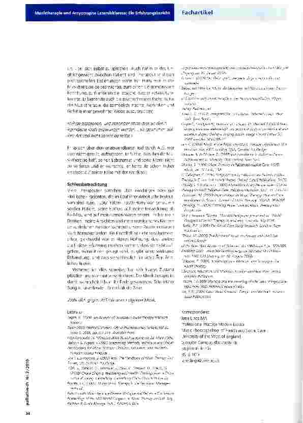 Vorschauseite 5: Musiktherapie und Amyotrophe Lateralsklerose: Ein Erfahrungsbericht