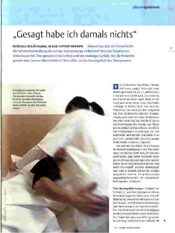 Vorschauseite 1: Gesagt habe ich damals nichts