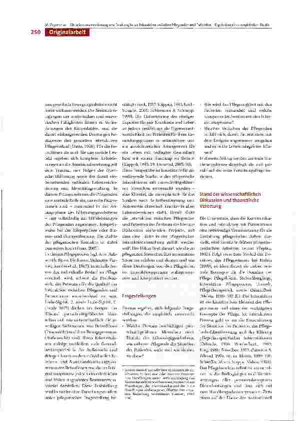 Vorschauseite 2: Situationswahrnehmung und Deutung in der Interaktion zwischen Pflegenden und Patienten Ergebnisse einer empirischen Studie