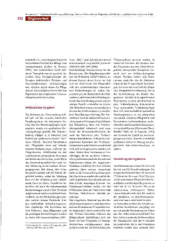 Vorschauseite 4: Situationswahrnehmung und Deutung in der Interaktion zwischen Pflegenden und Patienten Ergebnisse einer empirischen Studie