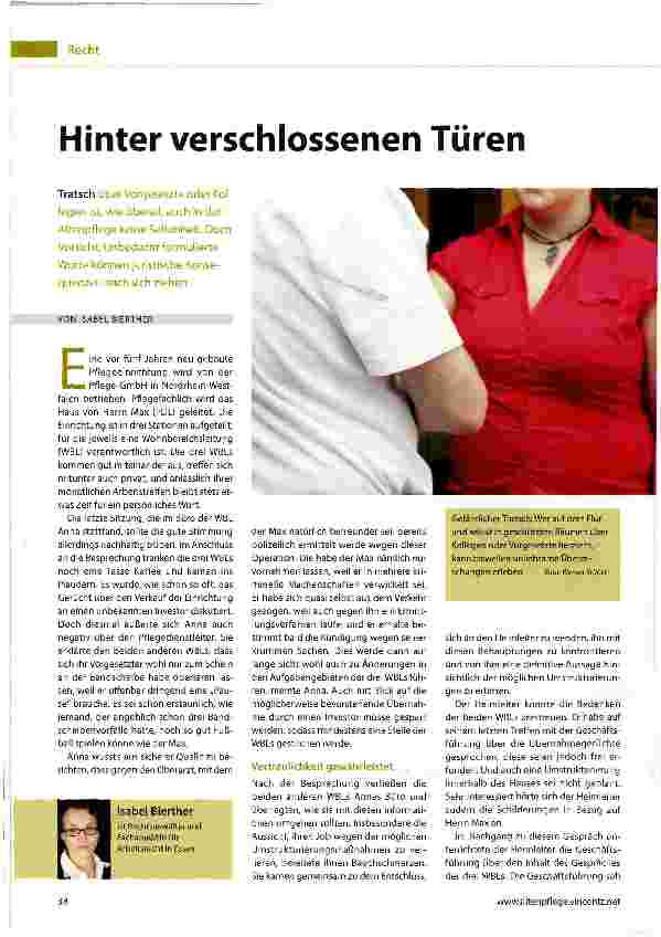 Vorschauseite 1: Hinter verschlossenen Türen