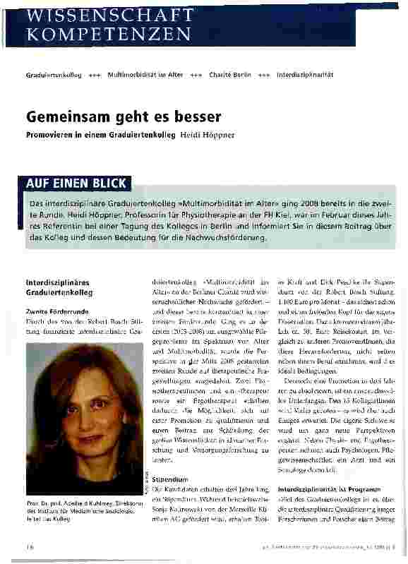 Vorschauseite 1: Gemeinsam geht es besser