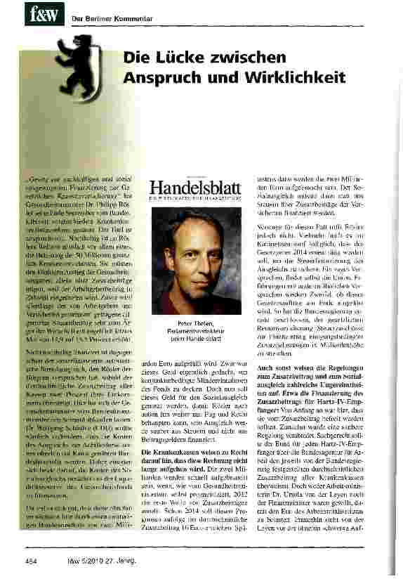 Vorschauseite 1: Die Lücke zwischen Anspruch und Wirklichkeit