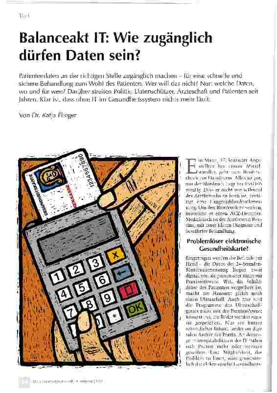 Vorschauseite 1: Balanceakt IT: Wie zugänglich dürfen Daten sein?