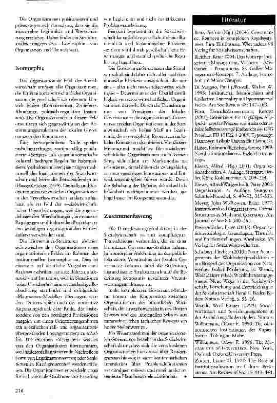 Vorschauseite 3: Governance sichert Legitimität Organisationale Aspekte in der Sozialwirtschaft